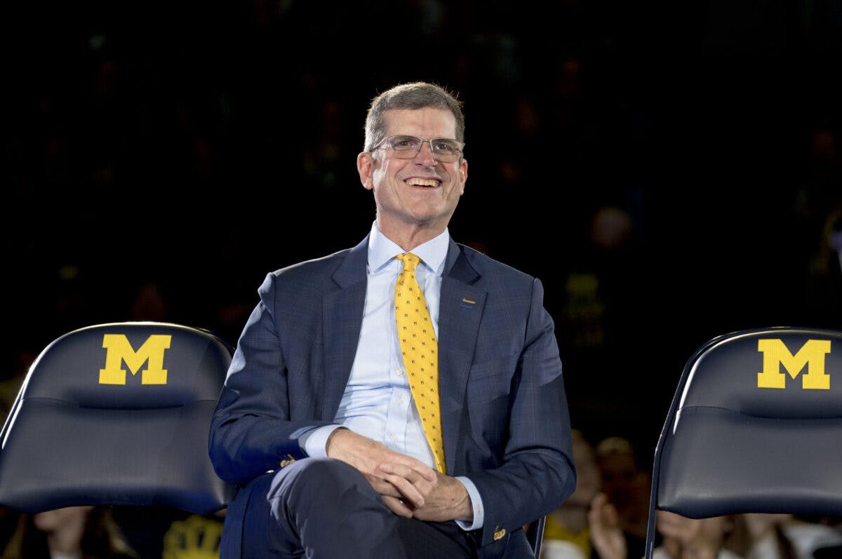 NextImg:Jim Harbaugh Addresses Crowd At March For Life: ‘It’s A Great Example That You’re Setting’ 