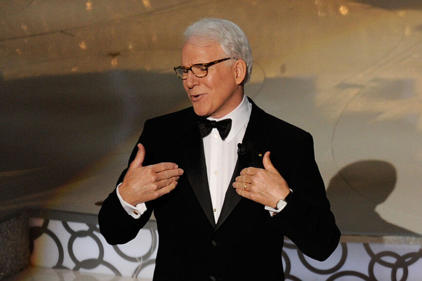 HOLLYWOOD, CA - MARCH 07: Co-host Steve Martin onstage during the 82nd Annual Academy Awards held at Kodak Theatre on March 7, 2010 in Hollywood, California. (Photo by Michael Caulfield/WireImage)