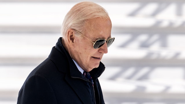 UNITED STATES - JANUARY 5: President Joe Biden leaves the White House for a trip Montgomery County Community College near Valley Forge, Pa., to delivery a speech marking the 3rd anniversary of the January 6th riot at the U.S. Capitol, on Friday, January 5, 2024.