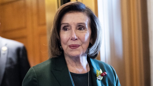 UNITED STATES - DECEMBER 14: Rep. Nancy Pelosi, D-Calif., arrives to the U.S. Capitol for the last votes of the year on Thursday, December 14, 2023.