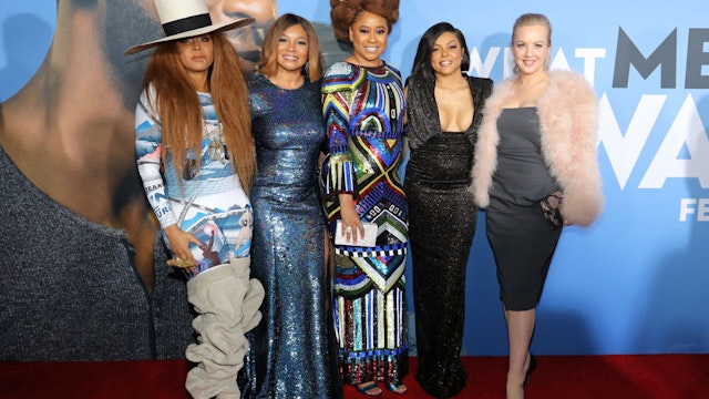LOS ANGELES, CALIFORNIA - JANUARY 28: (L-R) Erykah Badu, Tamala Jones, Phoebe Robinson, Taraji P. Henson and Wendi McLendon-Covey attend the U.S. Premiere of "What Men Want" in partnership with CÎROC and presented by Paramount Pictures, Paramount Players, BET Films and Will Packer Productions at the Regency Village Theatre on January 28, 2019 in Los Angeles, California. (Photo by Rachel Murray/Getty Images for Paramount Pictures)