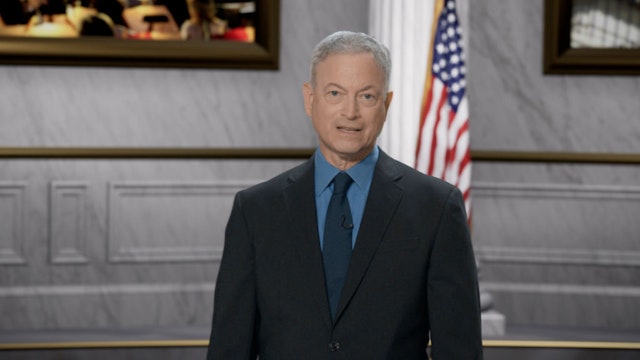 WASHINGTON, DC: In this image released on May 28, 2021, Emmy Award-winning actor and humanitarian Gary Sinise hosts the 2021 National Memorial Day Concert in Washington, DC. The National Memorial Day Concert will be broadcast on May 30, 2021. (Photo by Theo Wargo/Getty Images for Capital Concerts)