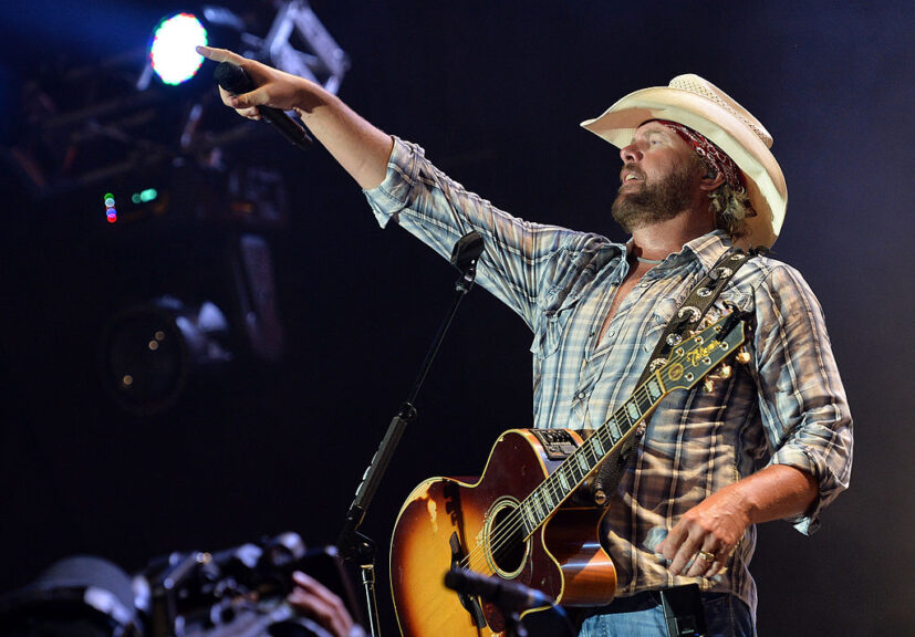 NORMAN, OK - JULY 06: Musician Toby Keith performs during the Oklahoma Twister Relief Concert to benefit United Way of Central Oklahoma May Tornadoes Relief Fund at Gaylord Family Oklahoma Memorial Stadium on July 6, 2013 in Norman, Oklahoma. To donate go to www.unitedwayokc.org or text REBUILD to 52000. (Photo by Rick Diamond/Getty Images for Shock Ink)