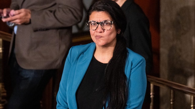 Rep. Rashida Tlaib, D-Mich., waits to vote during the House floor after the third failed vote to elect a new Speaker of the House in the Capitol on Friday, October 20, 2023