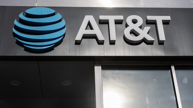 An AT&T store in New York, US, on Monday, Jan. 22, 2024. AT&amp;T Inc. is scheduled to release earnings figures on January 24.