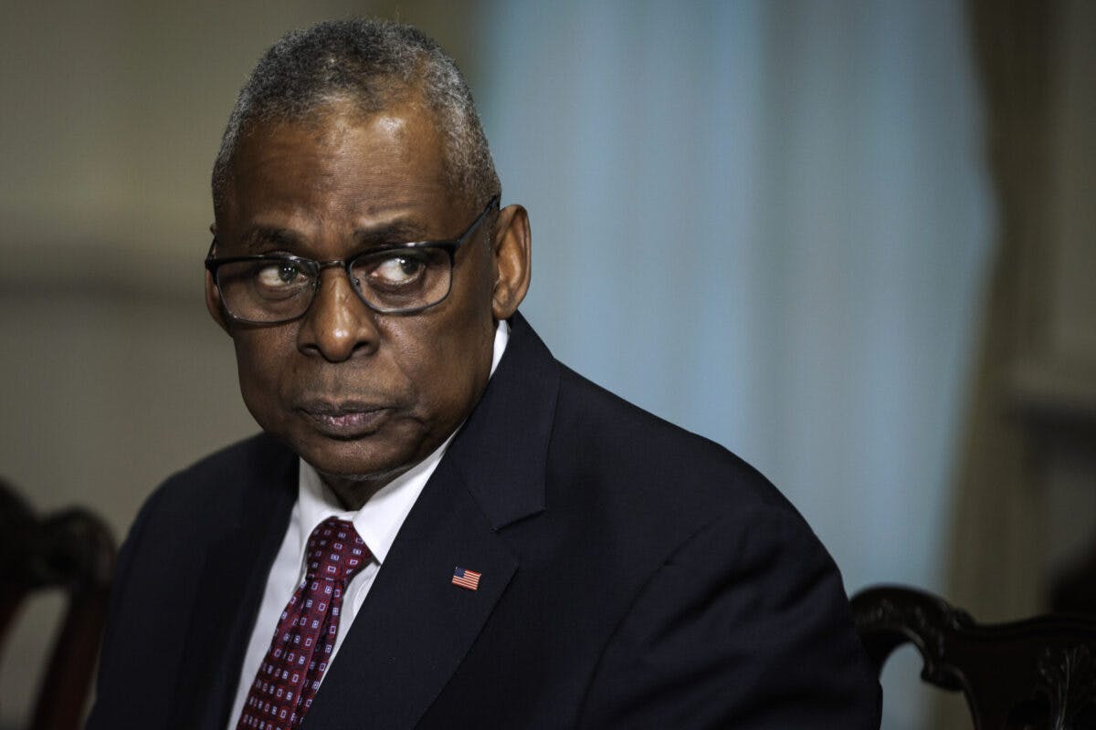 NextImg:Def Sec Austin Sent Back To Hospital For Possible Bladder Issue 
