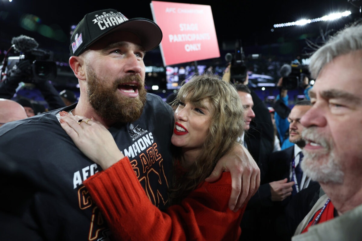 NextImg:Travis Kelce Shakes Off Haters, Calls It ‘A Great Honor’ That President Will Attend Super Bowl