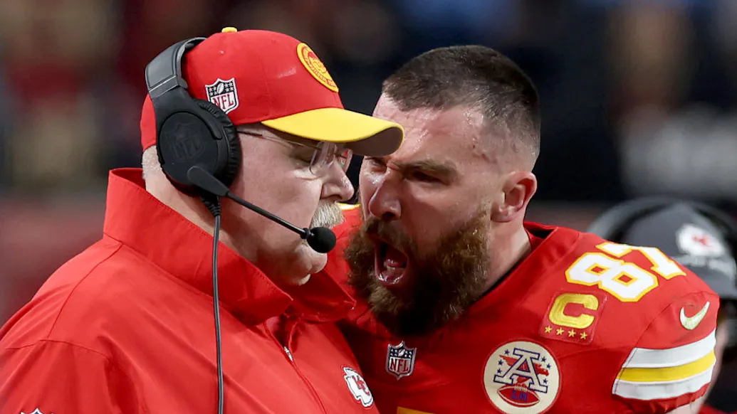 Travis Kelce, Andy Reid Address Viral Bodycheck During Super Bowl