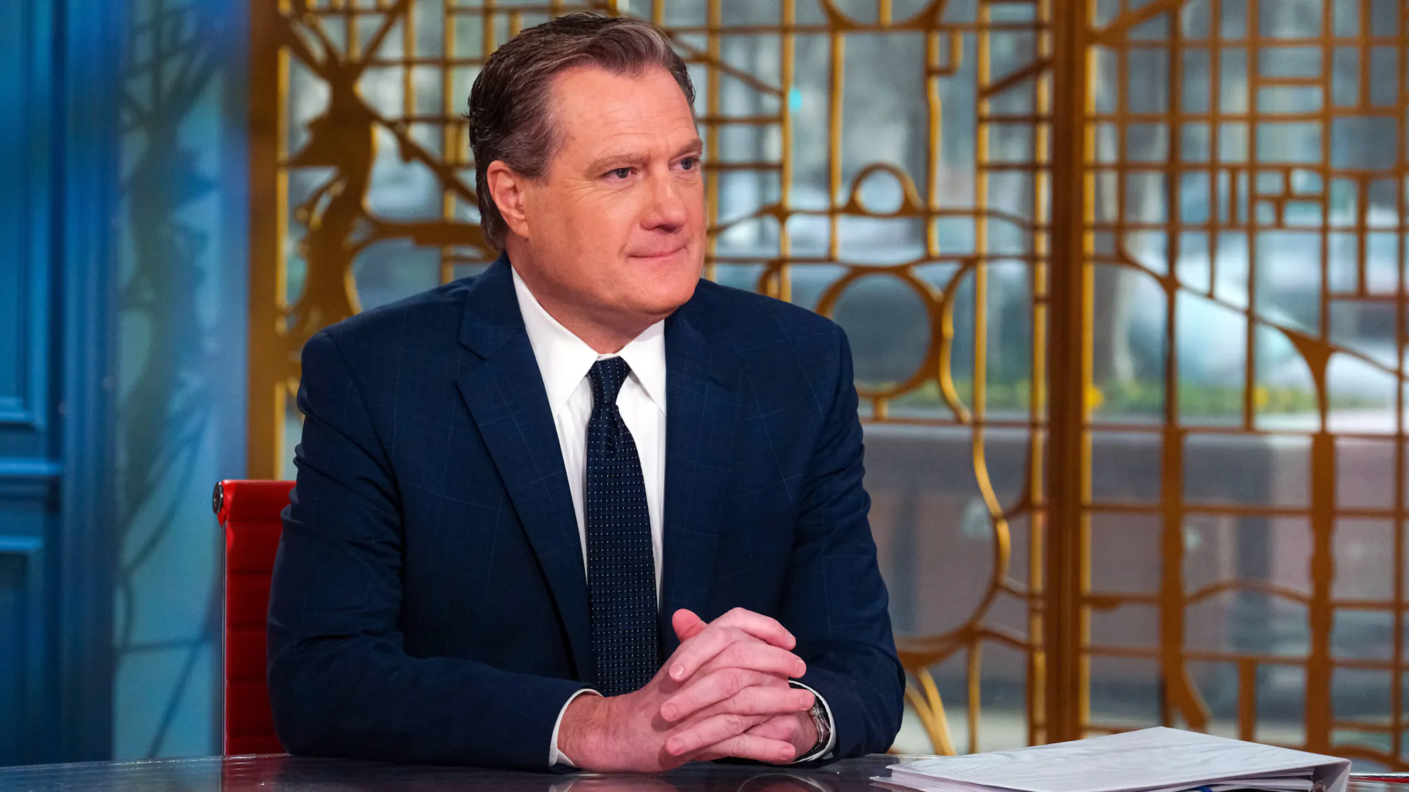 Meet the Press – Season 76 MEET THE PRESS -- Pictured: Rep. Mike Turner (R-OH) appears on Meet the Press in Washington, D.C. Sunday, Feb. 5, 2023.