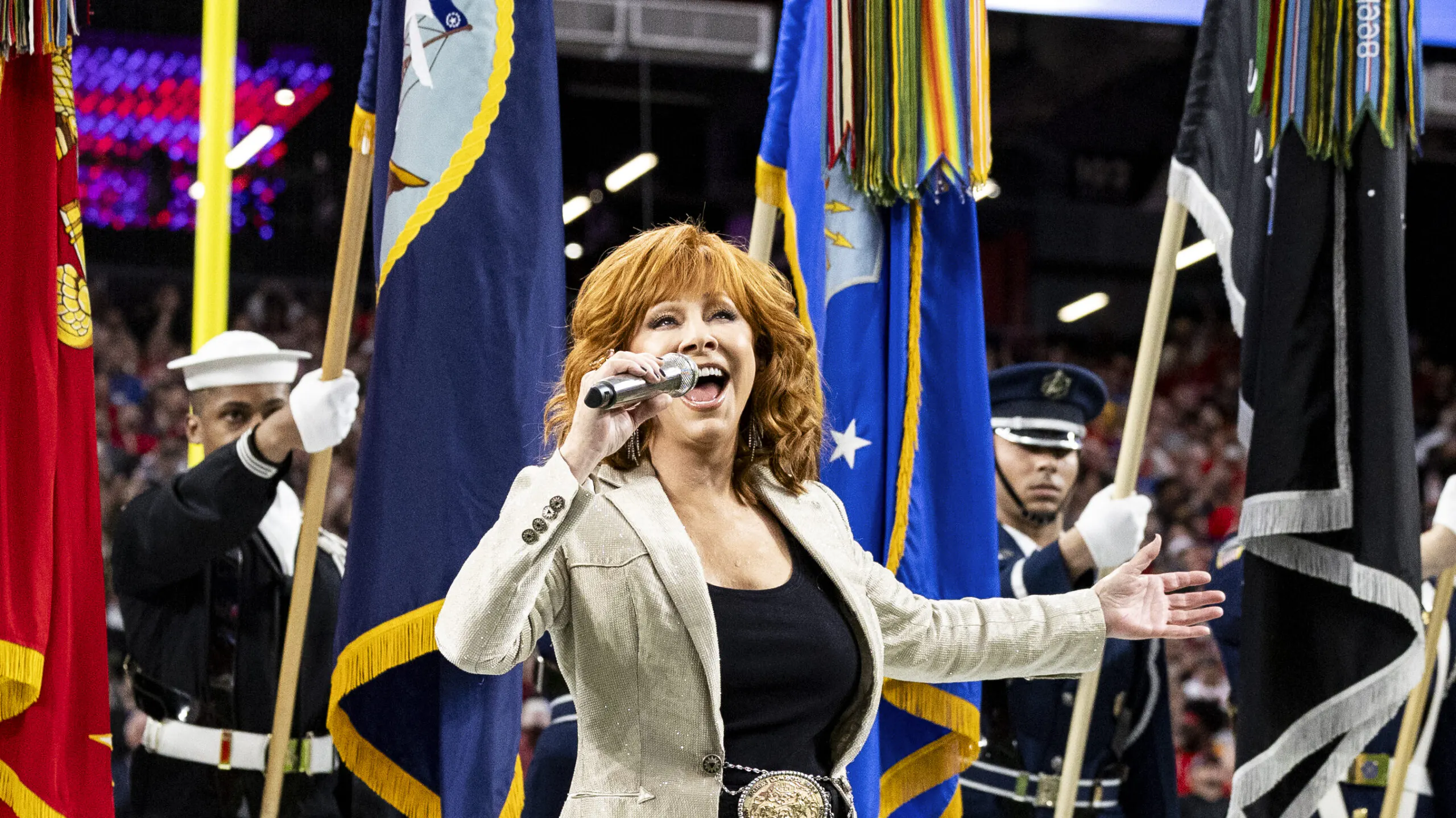 Reba McEntire Praised For National Anthem Performance At Super Bowl, Said ‘It’s Not About Me’