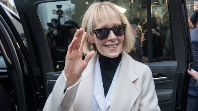 E. Jean Carroll departs a Manhattan federal court at the conclusion of her defamation suit against Donald Trump on January 26, 2024 in New York City. A New York jury has awarded Carroll 83.3 million dollars in her civil trial against Trump.