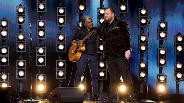 Tracy Chapman and Luke Combs perform onstage during the 66th GRAMMY Awards at Crypto.com Arena on February 04, 2024 in Los Angeles, California.