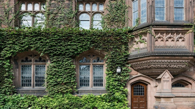 PRINCETON, NEW JERSEY, UNITED STATES - 2015/08/01: Ivy League architecture at Princeton University.
