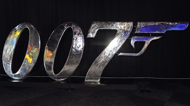BRUSSELS, BELGIUM - JANUARY 13: The 007 logo is seen at the Bond in motion exhibition at Brussels Expo on Ja