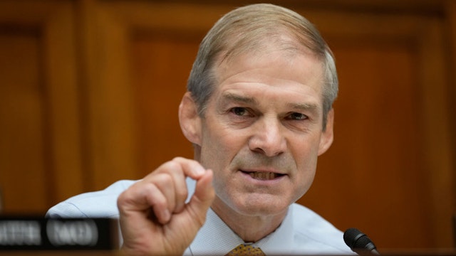 WASHINGTON, DC - SEPTEMBER 28: U.S. Rep Jim Jordan (R-OH) delivers remarks during a House Oversight Committee hearing titled “The Basis for an Impeachment Inquiry of President Joseph R. Biden, Jr.” on Capitol Hill September 28, 2023 in Washington, DC. The hearing is expected to focus on the constitutional and legal questions House Republicans are raising about President Biden and his son Hunter Biden.