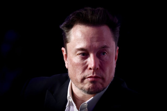 Elon Musk, owner of Tesla and the X (formerly Twitter) platform, attends a symposium on fighting antisemitism titled 'Never Again : Lip Service or Deep Conversation' in Krakow, Poland on January 22nd, 2024.