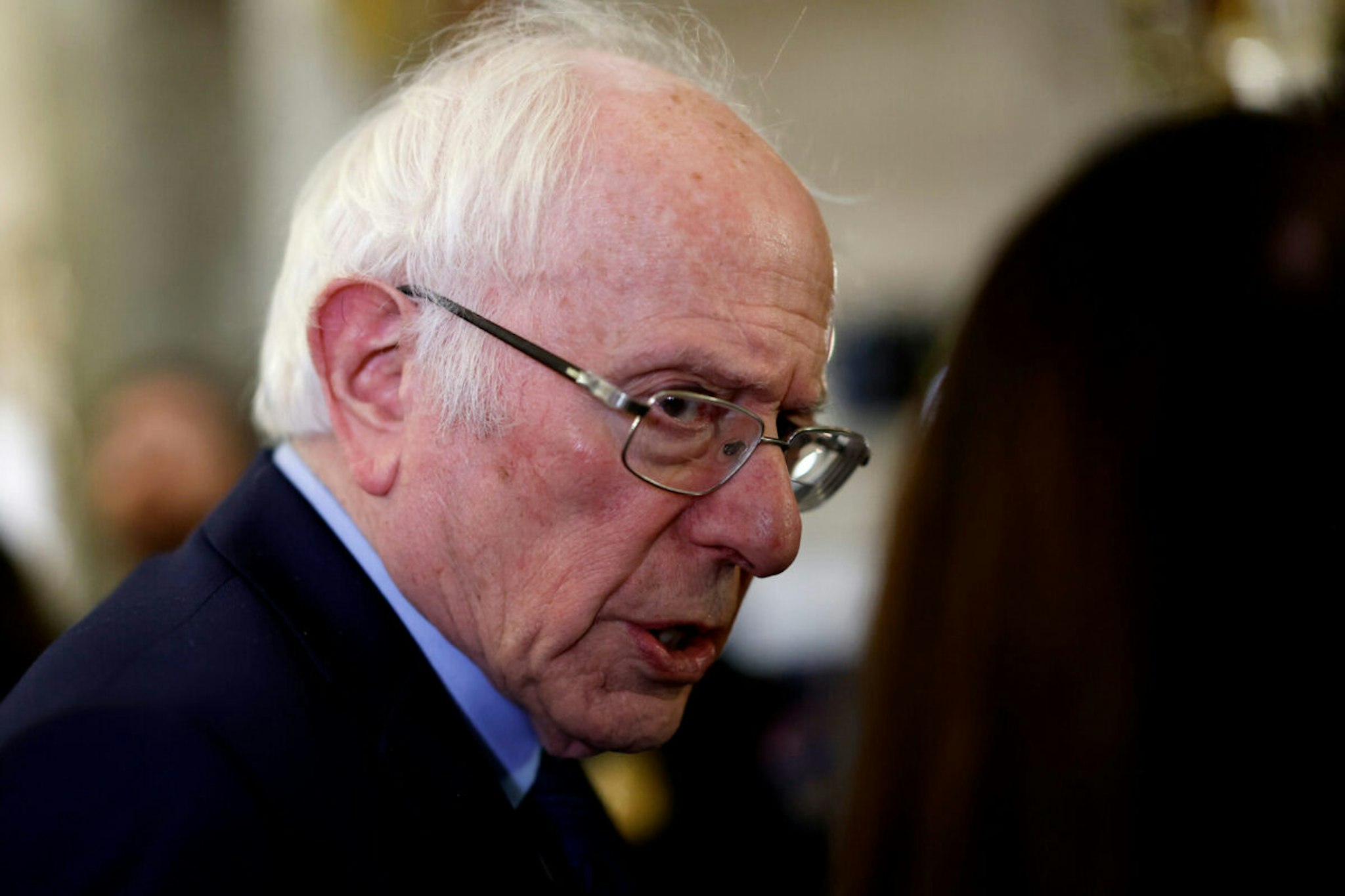Senator Bernie Sanders, an Independent from Vermont, in Statuary Hall ahead of a State of the Union address at the US Capitol in Washington, DC, US, on Thursday, March 7, 2024.