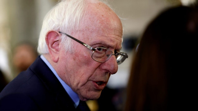 Senator Bernie Sanders, an Independent from Vermont, in Statuary Hall ahead of a State of the Union address at the US Capitol in Washington, DC, US, on Thursday, March 7, 2024.