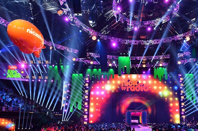 INGLEWOOD, CA - MARCH 28: A blimp floats over the stage during Nickelodeon's 28th Annual Kids' Choice Awards held at The Forum on March 28, 2015 in Inglewood, California. (Photo by Kevin Winter/Getty Images)