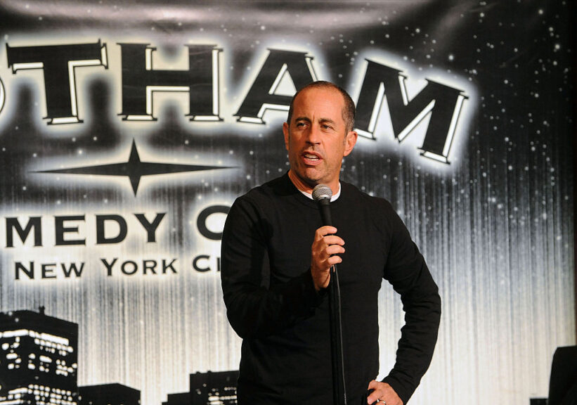 NEW YORK, NY - APRIL 23: Comedian Jerry Seinfeld did a surprise set making an unannounced appearance at Gotham Comedy Club on April 23, 2015 in New York, New York. (Photo by Bobby Bank/WireImage)