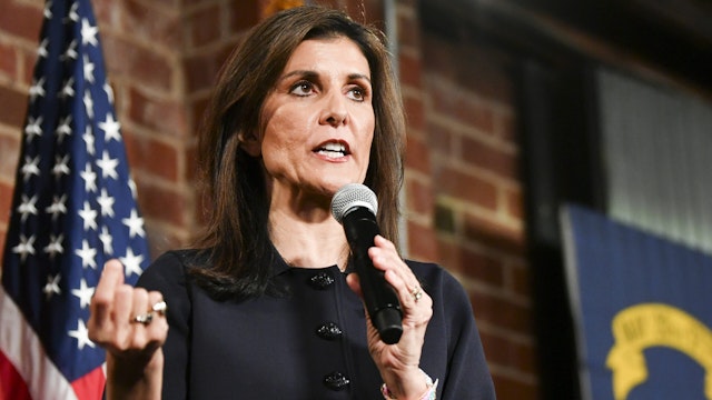 CHARLOTTE NC, USA - MARCH 01: Republican presidential hopeful Nikki Haley holds a rally a few days before the NC primary elections, in Charlotte NC, South Carolina, United States on March 1, 2024