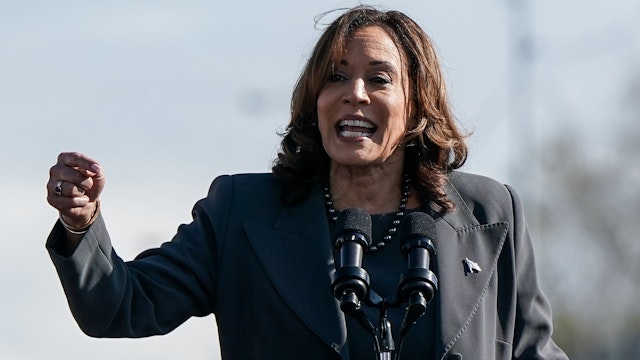 SELMA, ALABAMA - MARCH 3: U.S. Vice President Kamala Harris speaks on the 59th commemoration of the Bloody Sunday Selma bridge crossing on March 3, 2024 in Selma, Alabama. Harris called for an "immediate ceasefire" in Gaza in her remarks but reiterated that Israel has "a right to defend itself."