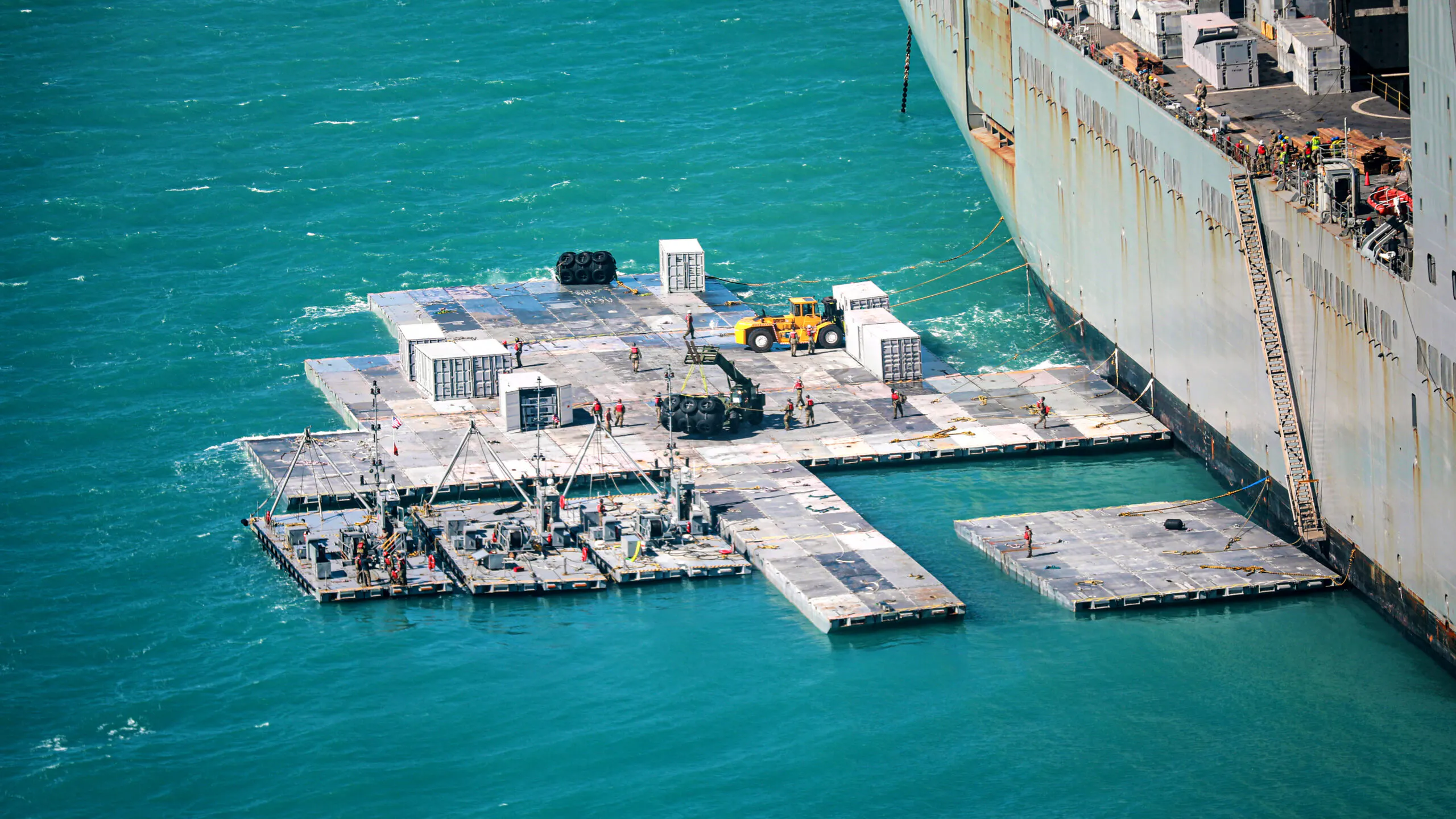 Terrorists Fire On Pier Being Built By U.S. Forces To Bring Aid To Gaza; Hamas Vows To Stop Pier