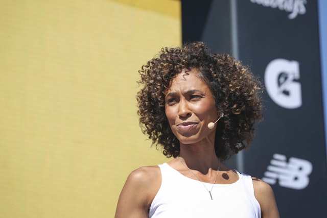 NEWPORT BEACH, CALIFORNIA - OCTOBER 23: SportsCenter anchor Sage Steele at the espnW Women + Sports Summit held at The Resort at Pelican Hill on October 23, 2019 in Newport Beach, California.
