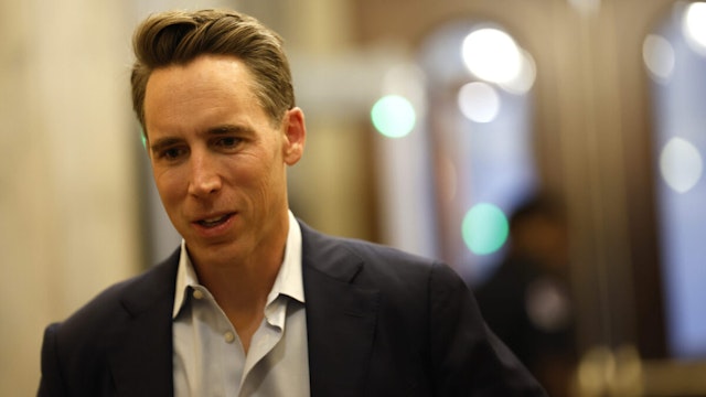 Sen. Josh Hawley (R-MO) arrives to the U.S. Capitol Building on September 26, 2023 in Washington, DC.
