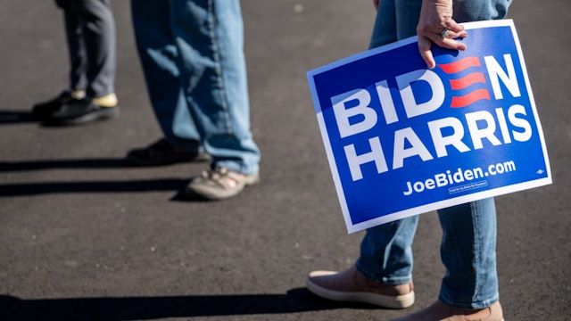 BLUFFTON, SOUTH CAROLINA - JANUARY 30: Supporters of President Joe Biden attend a 'First In The Nation' rally on January 30, 2024 in Bluffton, South Carolina. South Carolina continues preparations ahead of the next Primary election on February 3. Republican presidential candidates former President Donald Trump and former South Carolina Governor, Nikki Haley continue to seek their party's nomination.