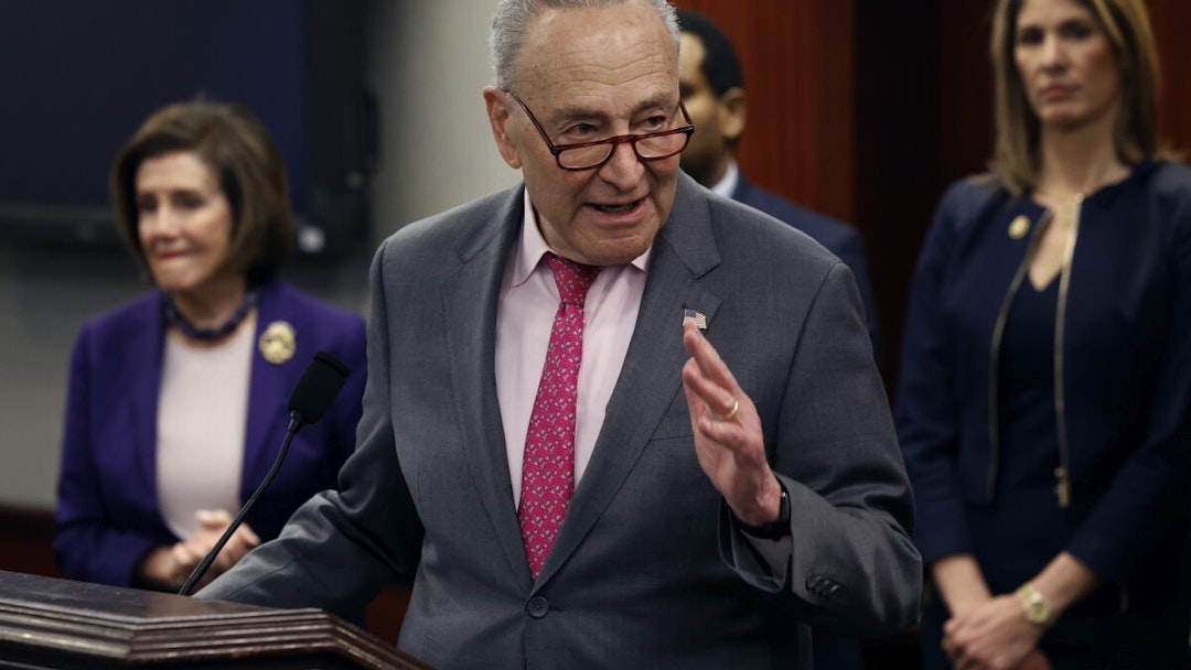 Senate Majority Leader Charles Schumer (D-NY) speaks during an event to mark the 14 anniversary of the passage of the Affordable Care Act at the U.S. Capitol on March 21, 2024 in Washington, DC.