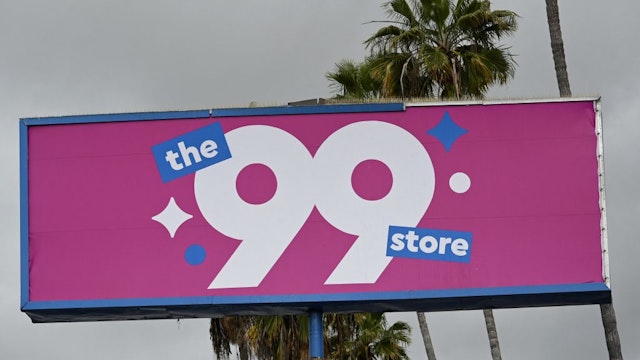 A 99 Cents Only store is seen in Los Angeles, California, on April 5, 2024. The City of Commerce discount chain with some 14,000 employees announced on April 4, 2024, that it will close all 371 of its stores in California, Arizona, Nevada and Texas after more than four decades. (Photo by Robyn Beck / AFP)