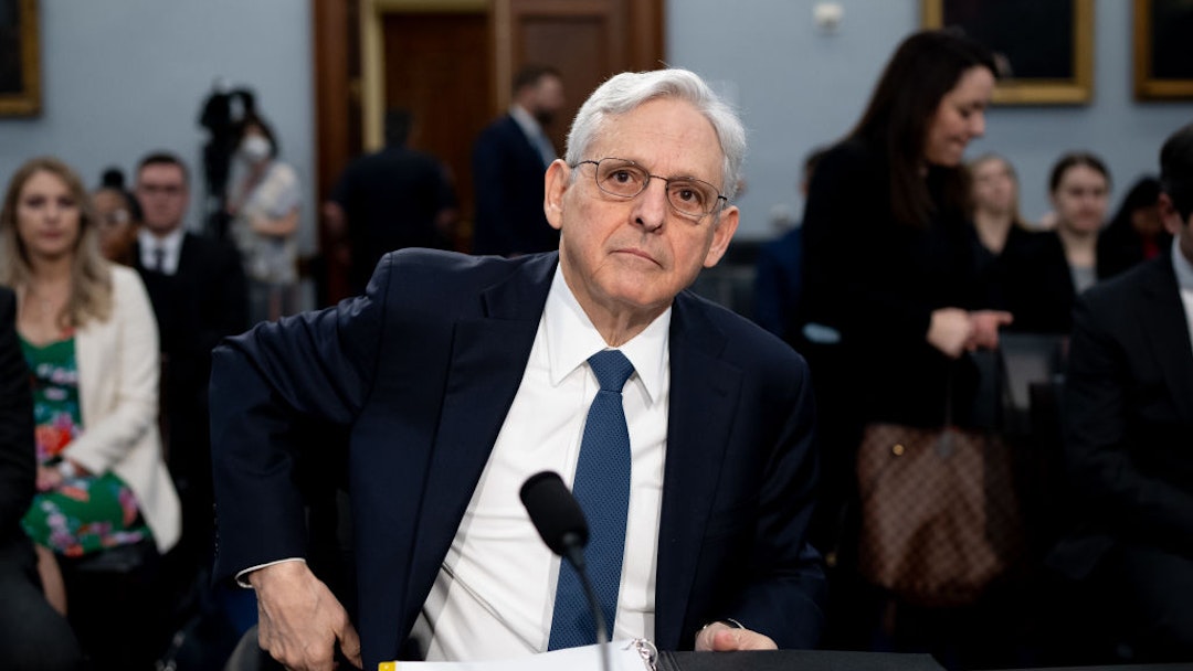 WASHINGTON, DC - APRIL 16: U.S. Attorney General Merrick Garland arrives for a House Appropriations Committee hearing on Capitol Hill on April 16, 2024 in Washington, DC. Garland is on Capitol Hill to present the 2025 budget request for the Department of Justice.