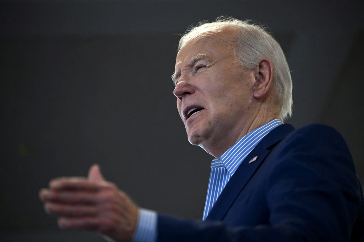 US President Joe Biden speaks during an event at the United Steelworkers Headquarters in Pittsburgh, Pennsylvania, on April 17, 2024.