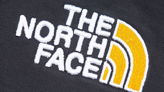 LONDON, ENGLAND - March 2024 The North Face logo