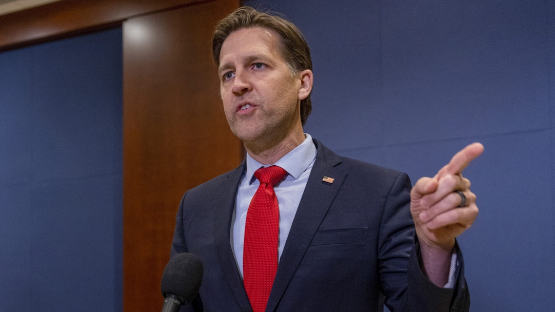WASHINGTON, DC - MARCH 16: U.S. Sen. Ben Sasse (R-NE) speaks to media after Ukrainian President Zelenskyy Virtually addressed the at the U.S. Capitol on March 16, 2022 in Washington, DC. Zelenskyy addressed Congress as Ukraine continues to defend itself from an ongoing Russian invasion.