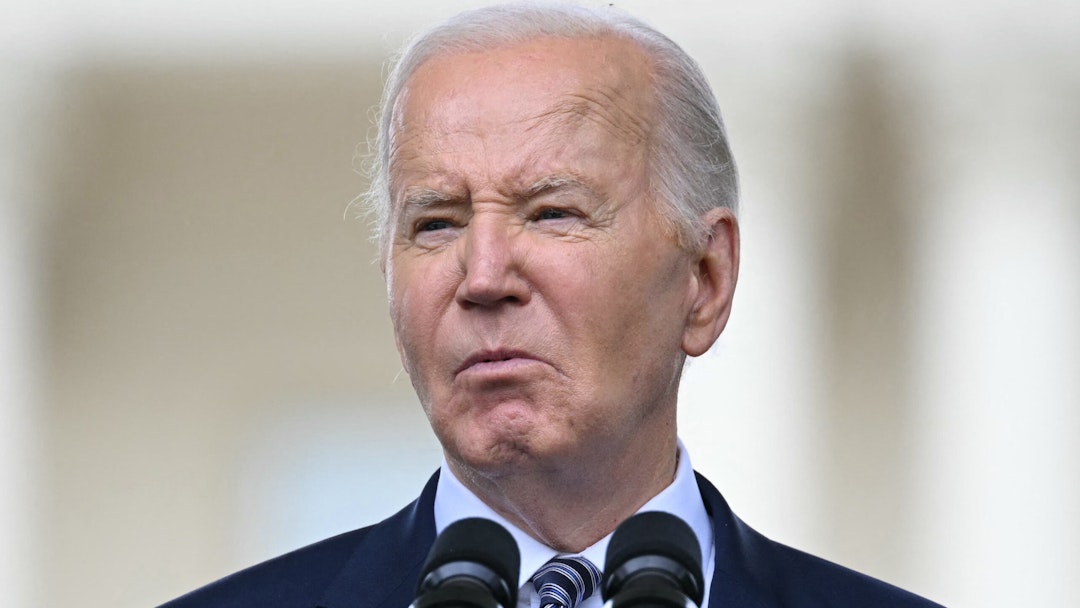 US President Joe Biden speaks at the National Peace Officers' Memorial Service outside the US Capitol in Washington, DC, May 15, 2024.