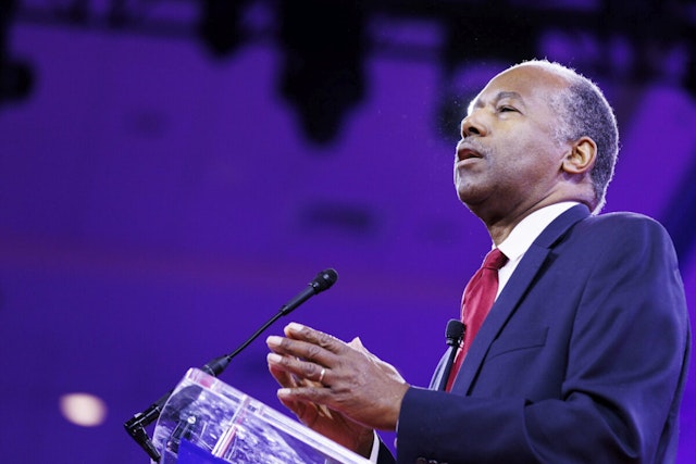 Ben Carson, the former Housing and Urban Development Secretary under the Trump Administration, is speaking at CPAC 2024 at the Gaylord Hotel and Convention Center in National Harbor, Maryland, on February 22, 2024.