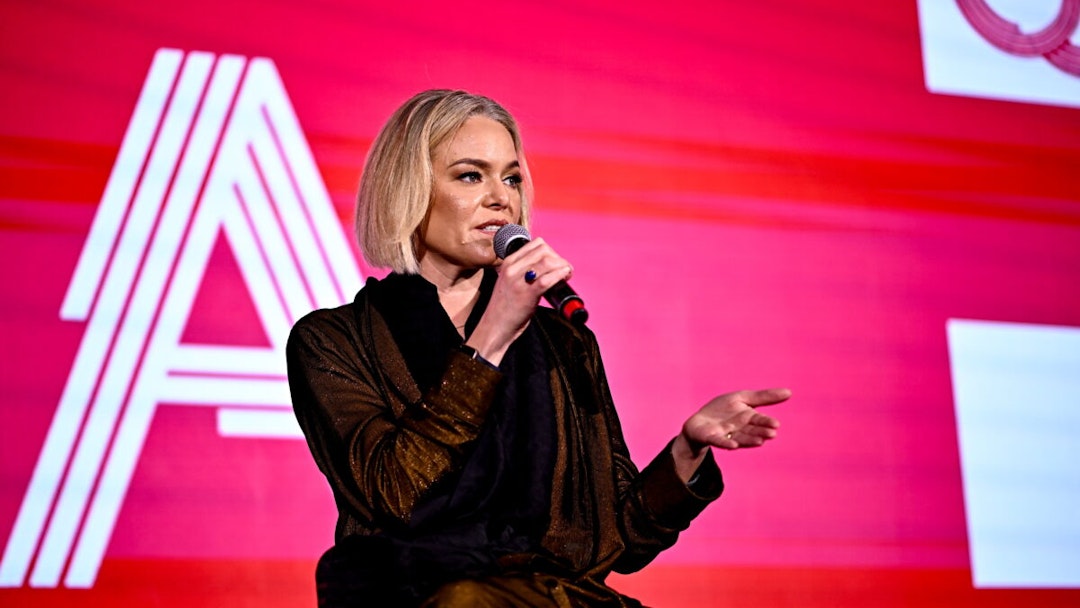 Katherine Maher, CEO, Web Summit, on Q&A stage during day two of Web Summit Qatar 2024 at the Doha Exhibition and Convention Center in Doha, Qatar.