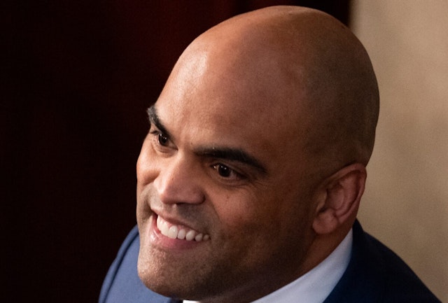 Rep. Colin Allred, D-Texas, arrives on the House floor before President Joe Biden's State of the Union address to the joint session of Congress in the U.S. Capitol on Thursday, March 7, 2024.