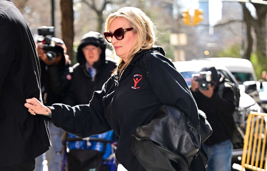 NEW YORK, NEW YORK - MARCH 21: Stormy Daniels is seen arriving to ABC's "The View" on the Upper West Side on March 21, 2024 in New York City. (Photo by James Devaney/GC Images)