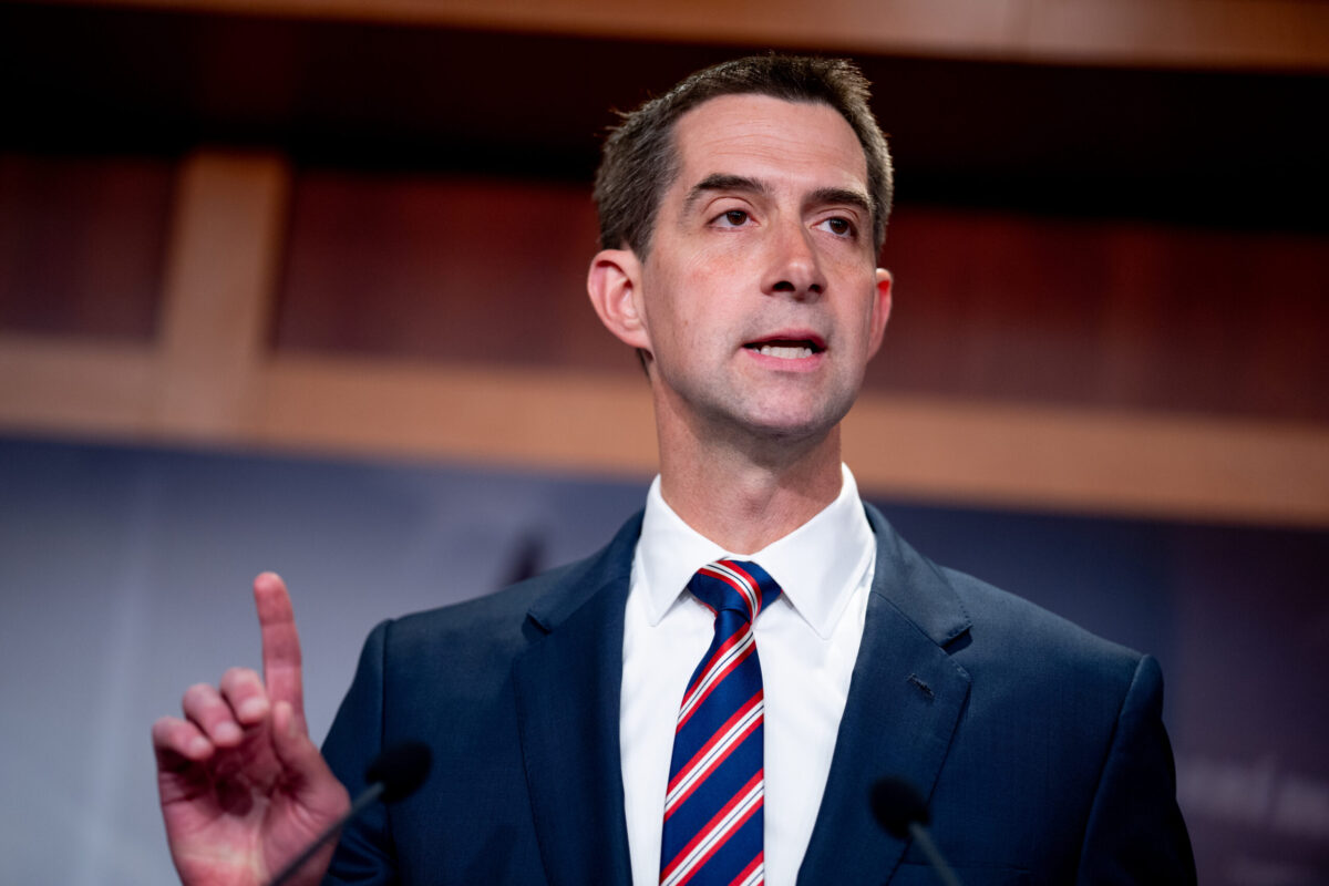 Cotton Calls for Biden’s Impeachment Amid Israel Weapons Dispute