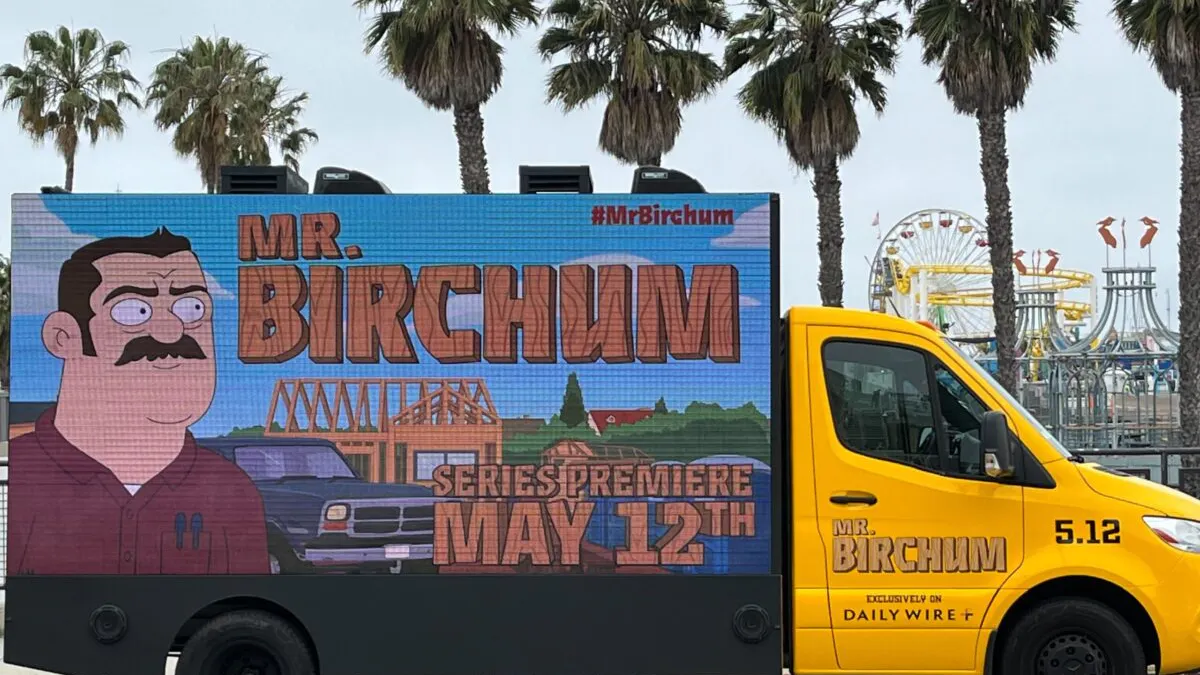 ‘Mr. Birchum’ Mobile Billboard Rolls Through L.A., Displays Trailer For Series Premiere