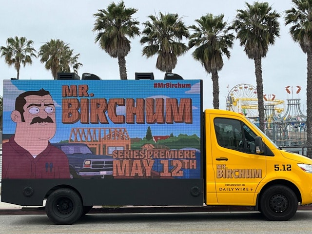 Mr. Birchum mobile billboard
