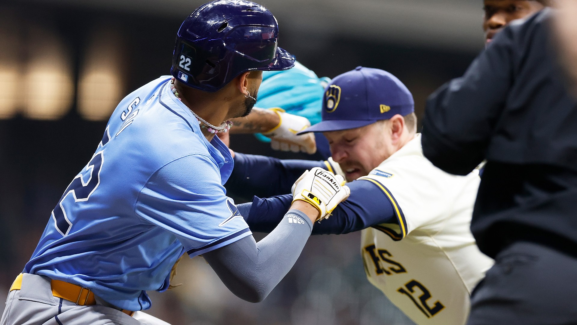Brewers vs. Rays Game Erupts in Brawl