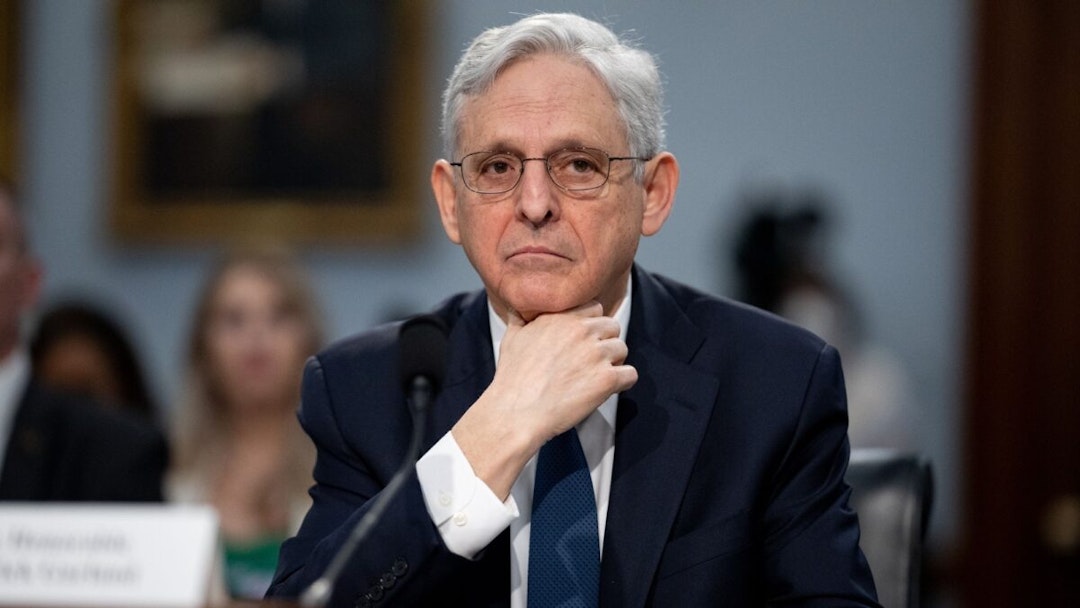WASHINGTON, DC - APRIL 16: U.S. Attorney General Merrick Garland appears at a House Appropriations Committee hearing on Capitol Hill on April 16, 2024 in Washington, DC.