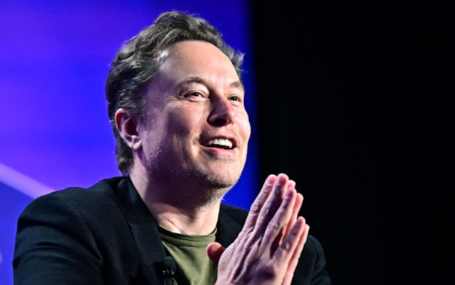Tesla CEO Elon Musk speaks at the 27th annual Milken Institute Global Conference at the Beverly Hilton in Los Angeles on May 6, 2024. (Photo by Frederic J. BROWN / AFP) (Photo by FREDERIC J. BROWN/AFP via Getty Images)