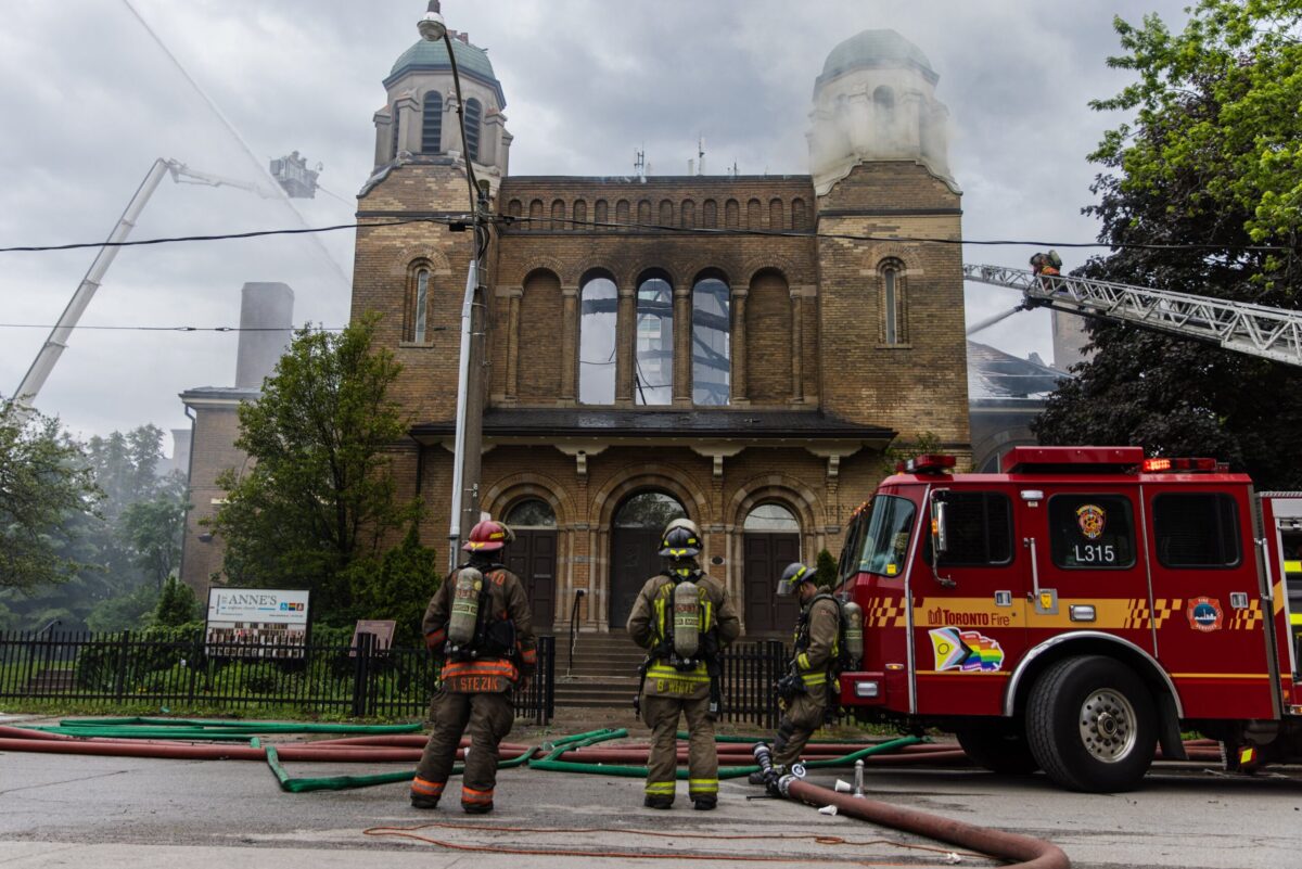 Historic Anglican Church and Priceless Artworks Totally Lost in Fire