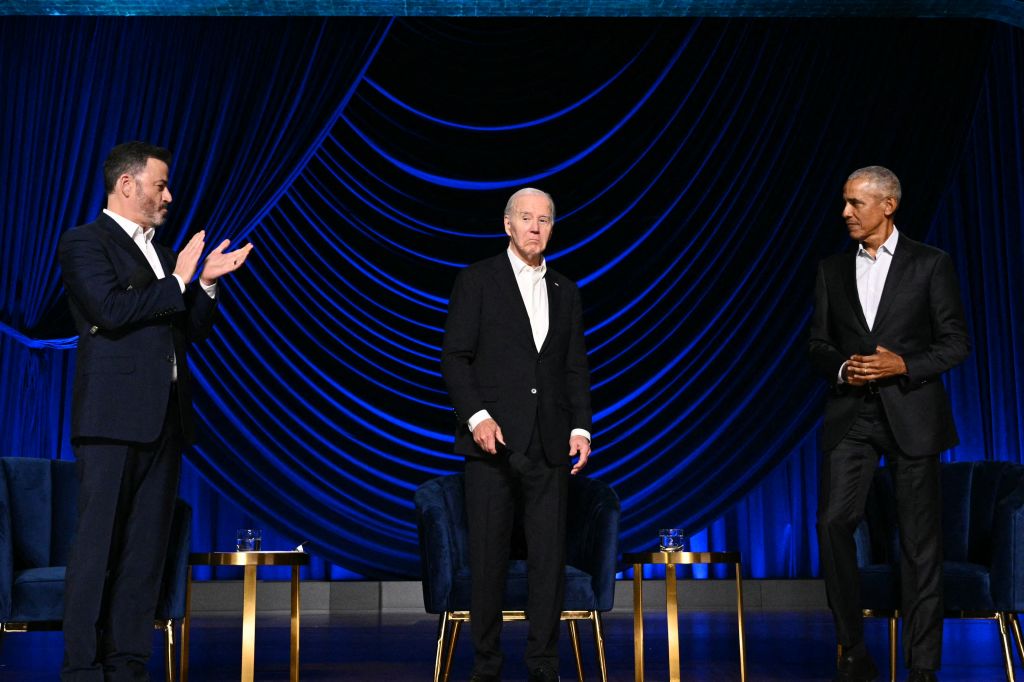 Obama Takes Biden by the Hand, Guides Him Off-Stage at Hollywood Fundraiser
