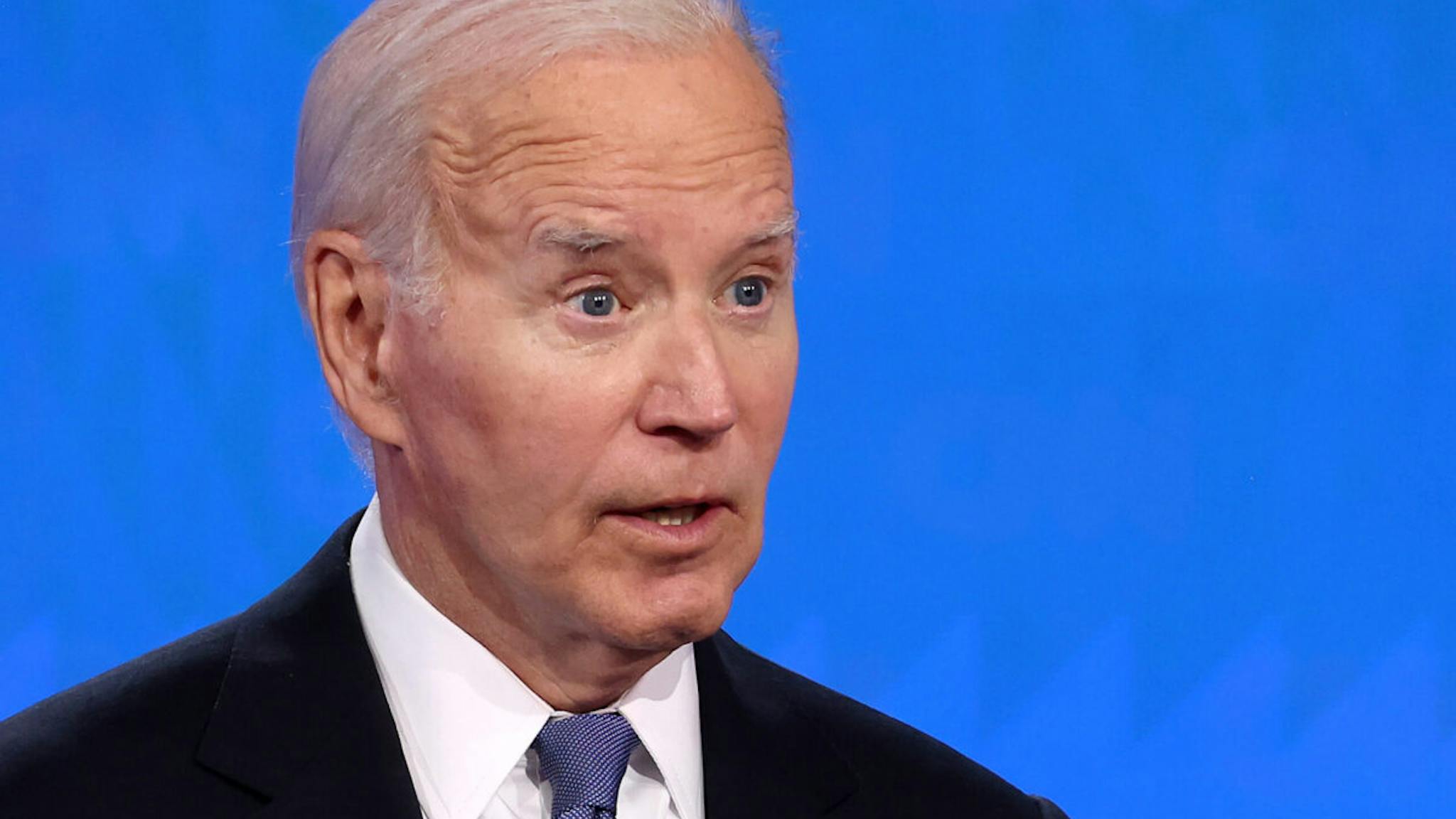 President Joe Biden U.S. President Joe Biden delivers remarks during the CNN Presidential Debate at the CNN Studios on June 27, 2024 in Atlanta, Georgia.